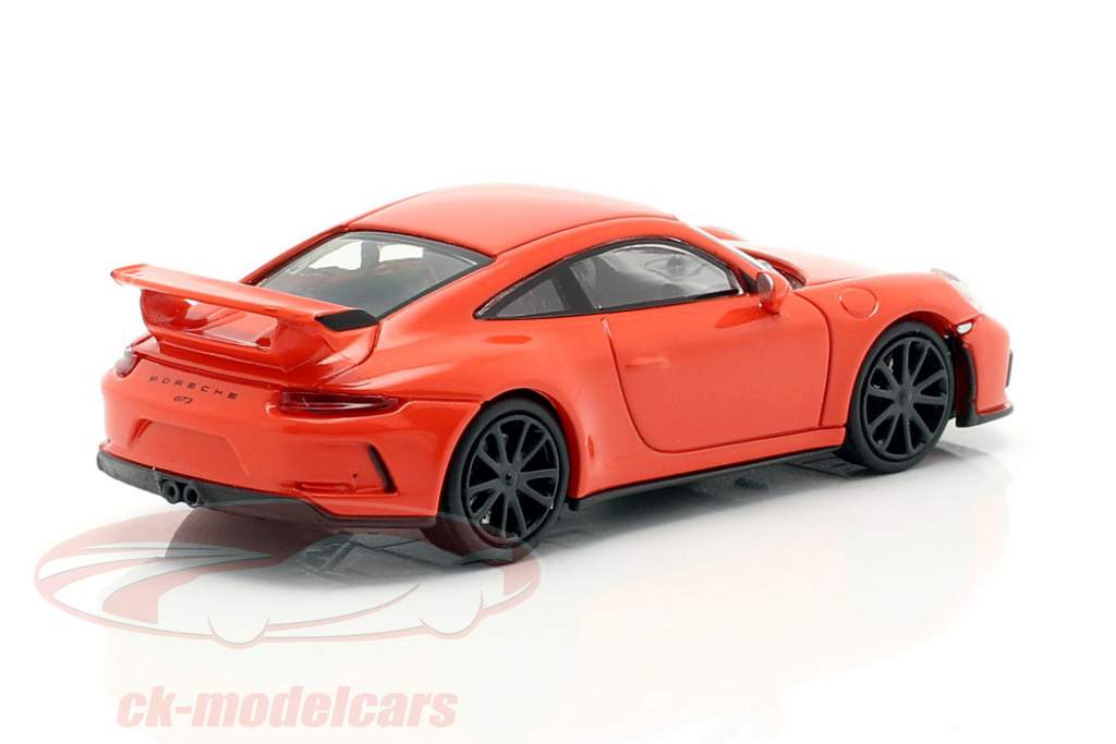 Porsche 911 GT3 Opførselsår 2017 appelsin 1:87 Minichamps