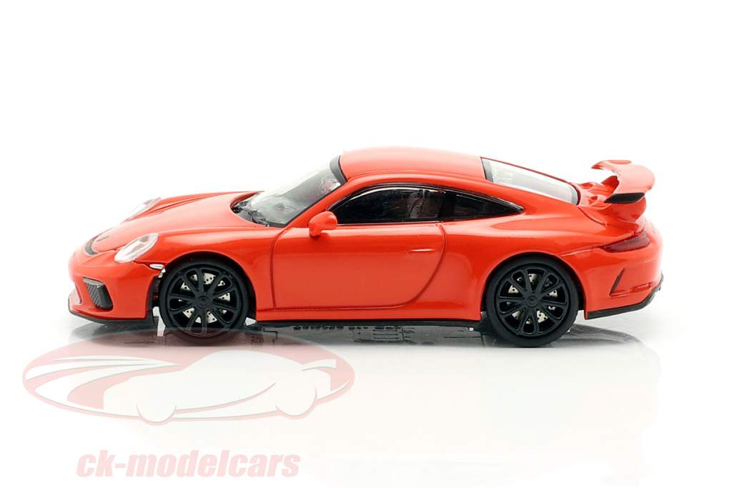Porsche 911 GT3 Opførselsår 2017 appelsin 1:87 Minichamps
