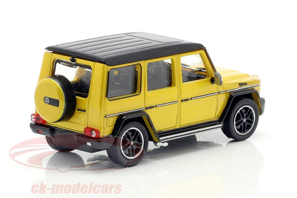 Mercedes-Benz AMG G65 Opførselsår 2015 gul metallisk 1:87 Minichamps