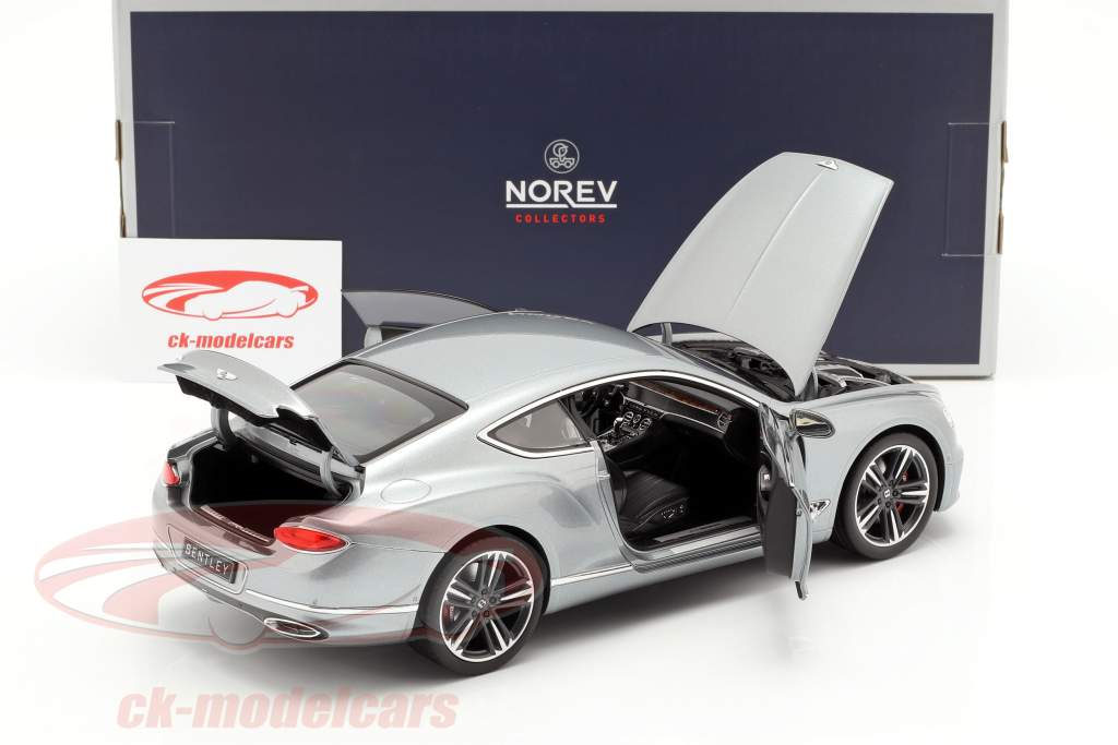 Bentley Continental GT Opførselsår 2018 hallmark grå metallisk 1:18 Norev