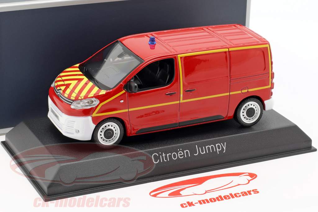 Citroen Jumpy Van Feuerwehr Baujahr 2016 rot / gelb 1:43 Norev