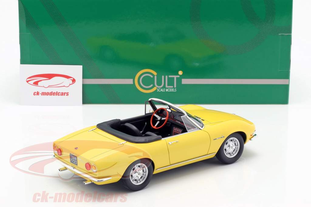 Fiat Dino Spyder year 1966 yellow 1:18 Cult Scale