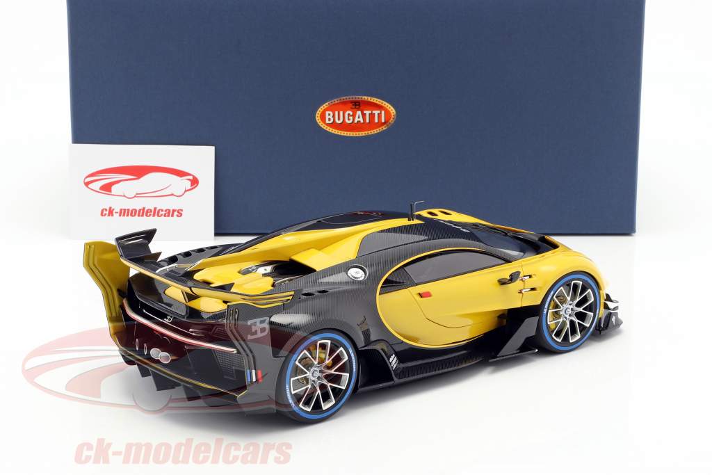 Bugatti Vision GT Opførselsår 2015 midas gul / carbon sort 1:18 AUTOart