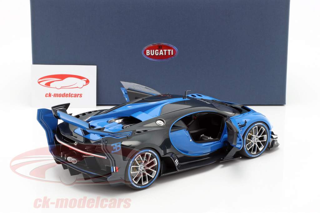 Bugatti Vision GT year 2015 Bugatti racing blue / carbon blue 1:18 AUTOart