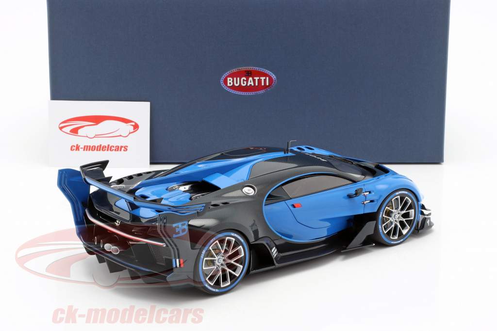 Bugatti Vision GT year 2015 Bugatti racing blue / carbon blue 1:18 AUTOart
