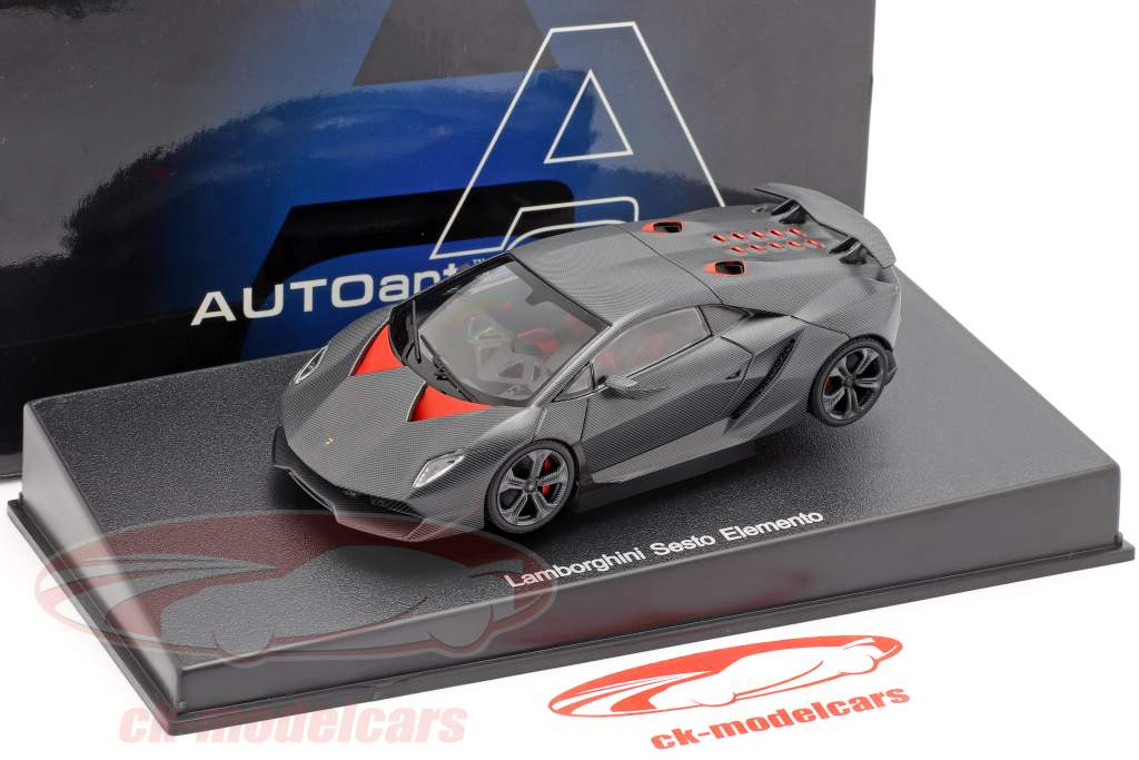 Lamborghini Sesto Elemento Ano 2010 Carbono / cinza 1:43 AUTOart