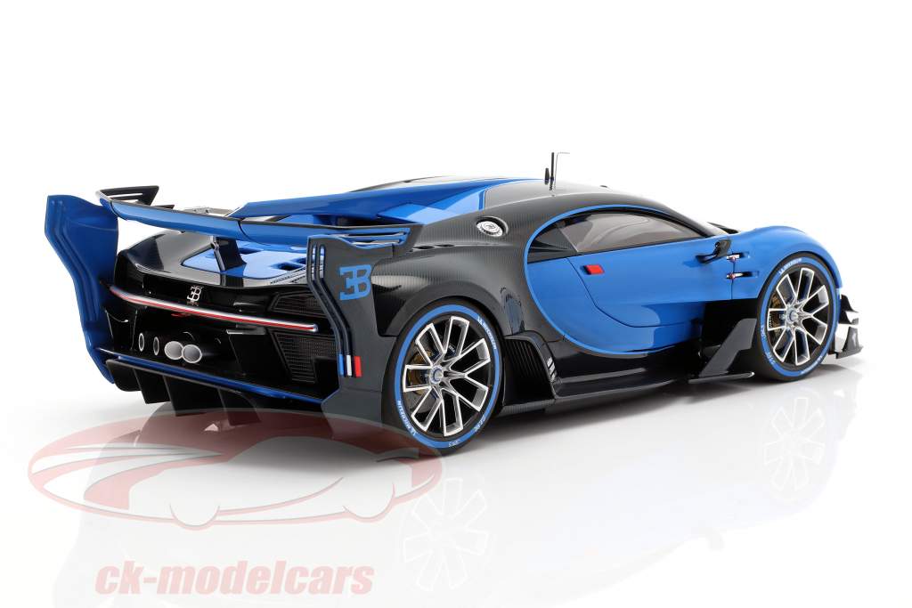 Bugatti Vision GT Opførselsår 2015 Bugatti racing blå / carbon blå 1:18 AUTOart