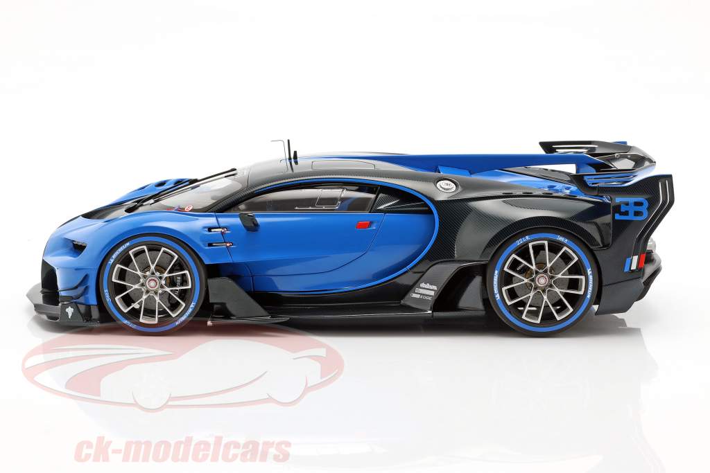 Bugatti Vision GT year 2015 Bugatti racing blue / carbon blue 1:18 AUTOart