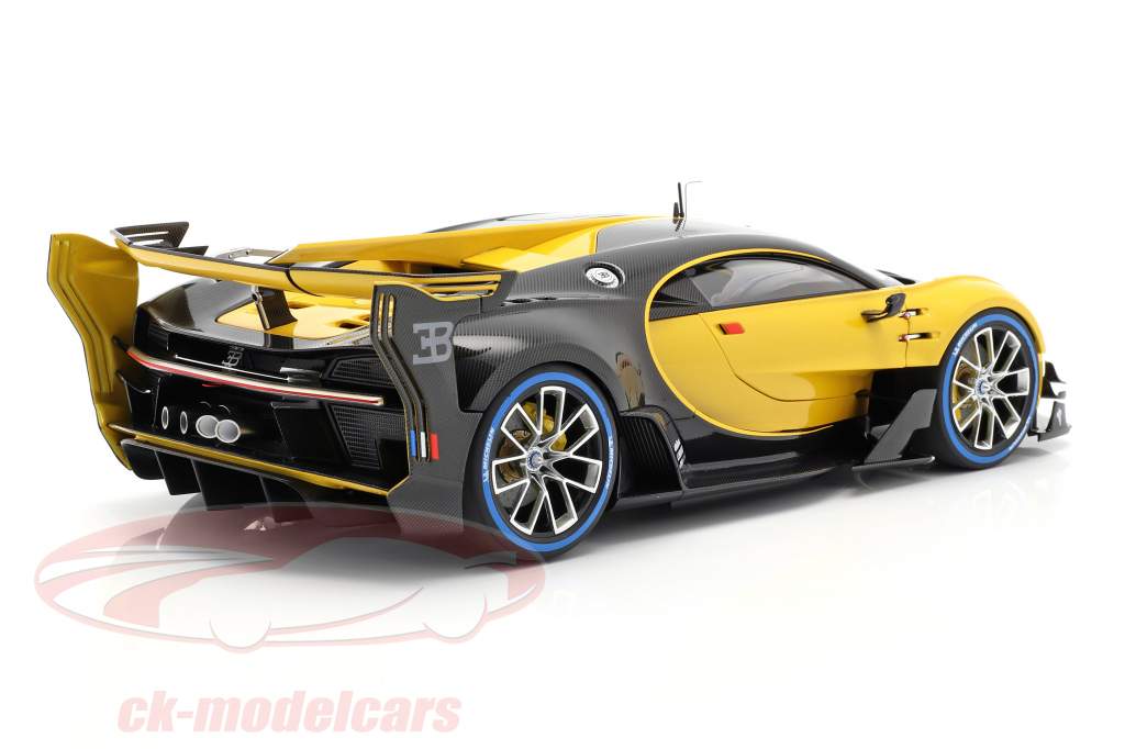 Bugatti Vision GT Opførselsår 2015 midas gul / carbon sort 1:18 AUTOart