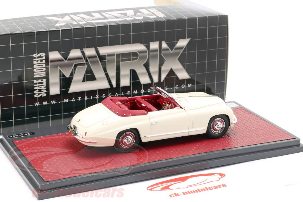 Alfa Romeo 6C 2500 Ghia Convertible Open Top 1947 creme weiß 1:43 Matrix