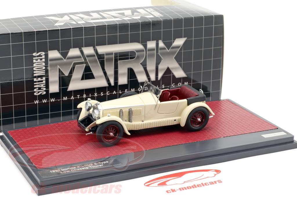 Invicta 4.5-litre S-Type Low Chassis Tourer Open Top 1930 creme weiß 1:43 Matrix