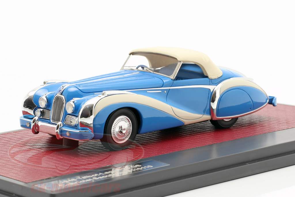 Talbot-Lago T26 GS cabriolet Saoutchik Closed Top 1948 bleu 1:43 Matrix