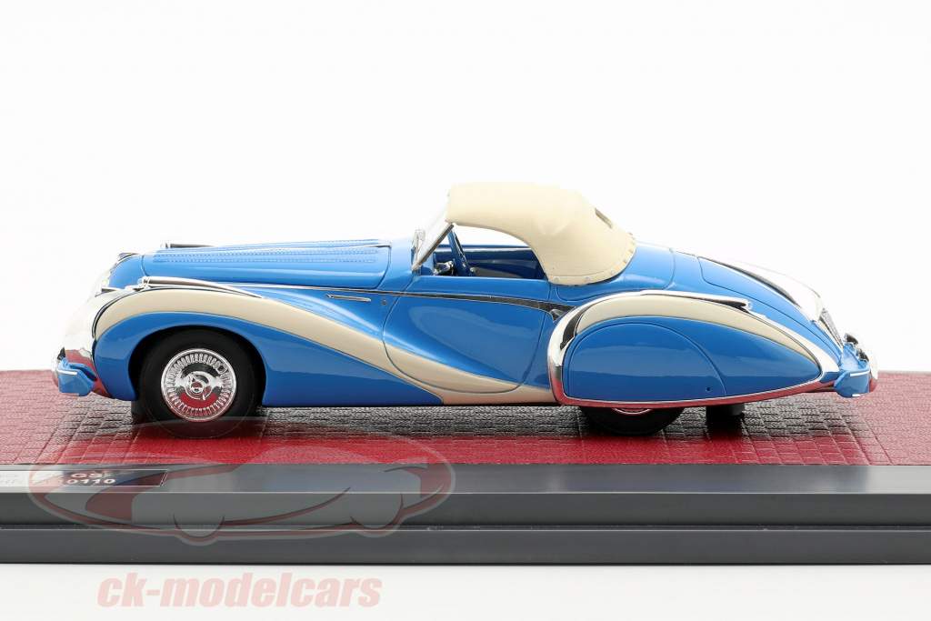 Talbot-Lago T26 GS cabriolet Saoutchik Closed Top 1948 bleu 1:43 Matrix