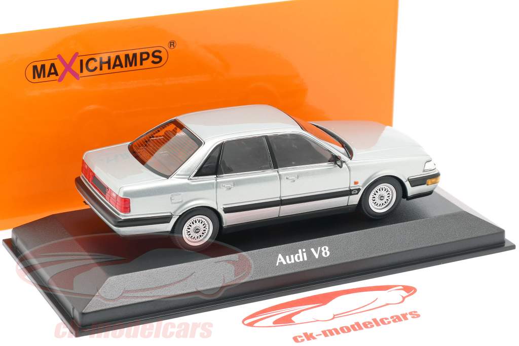 Audi V8 (4C) year 1988 silver metallic 1:43 Minichamps