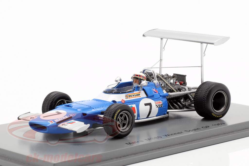 Jackie Stewart Matra MS80 #7 vinder spansk GP verdensmester F1 1969 1:43 Spark