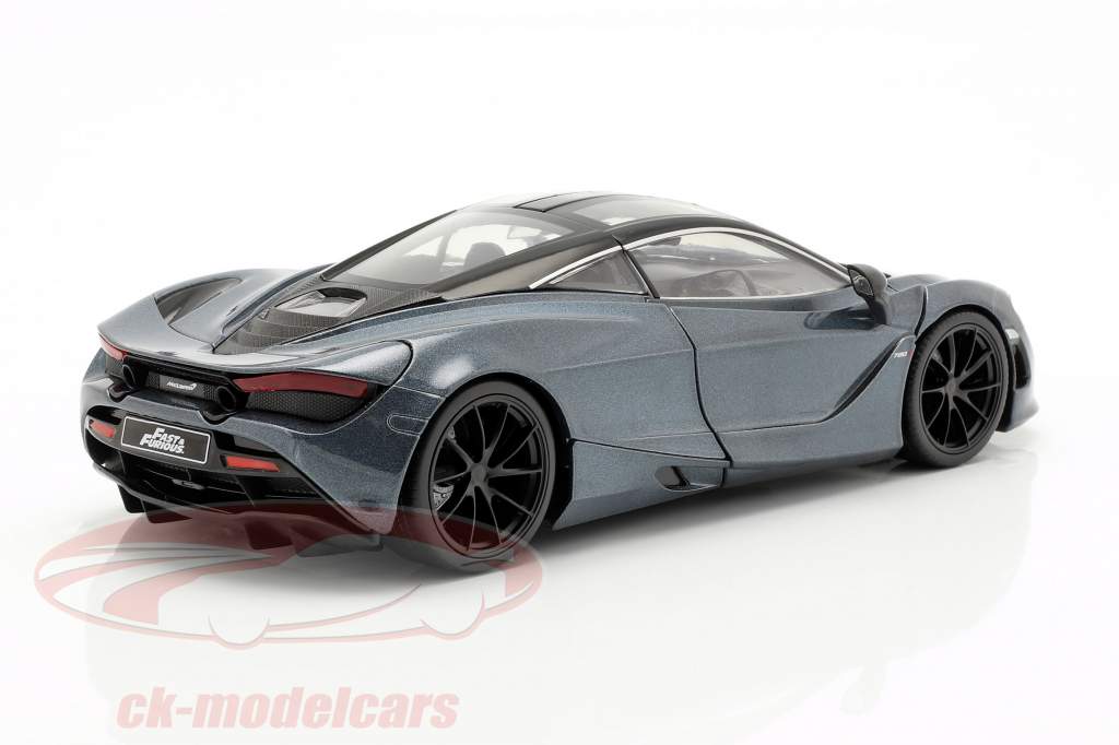 Shaw's McLaren 720S フィルム Fast & Furious Hobbs & Shaw (2019) グレー メタリック 1:24 Jada Toys