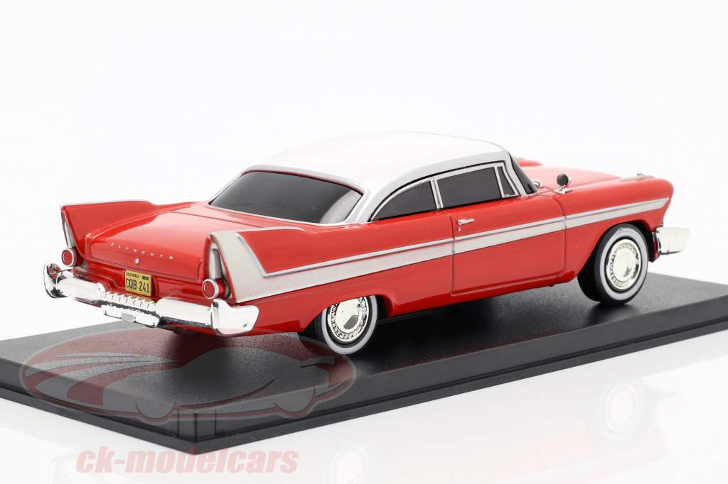 Plymouth Fury 1958 Evil Version Movie Christine (1983) red / white / dark windows 1:43 Greenlight