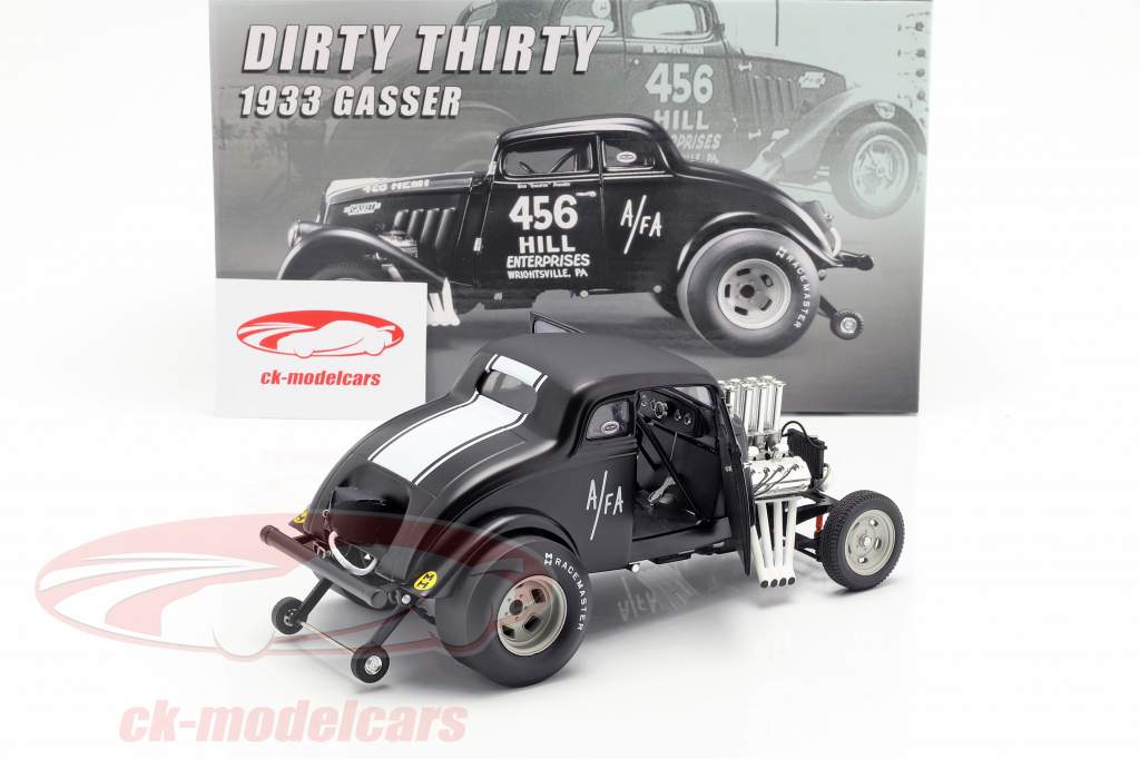Willys Gasser Dirty Thirty Baujahr 1933 satin schwarz / weiß 1:18 GMP