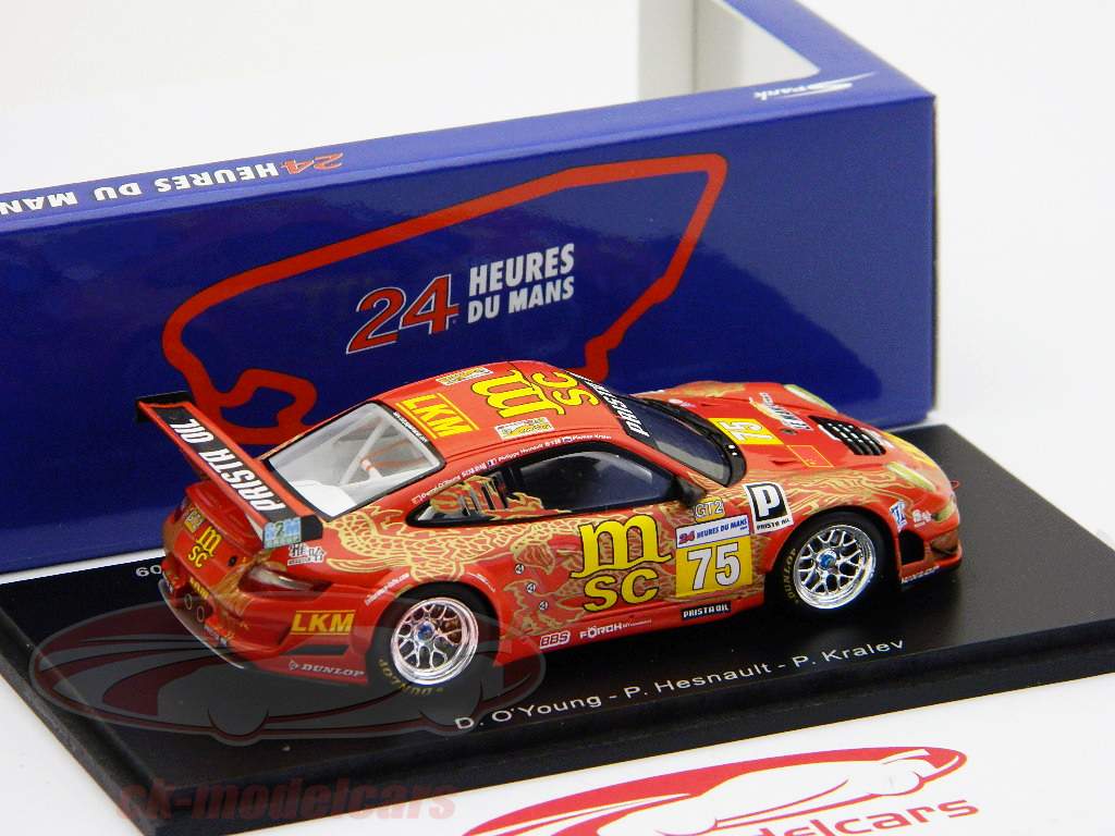 Porsche 997 GT3 RSR #75 Le Mans 24h 2009 O'Young / Hesnault / Kralev 1:43 Spark