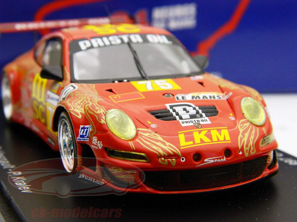 Porsche 997 GT3 RSR #75 Le Mans 24h 2009 O'Young / Hesnault / Kralev 1:43 Spark