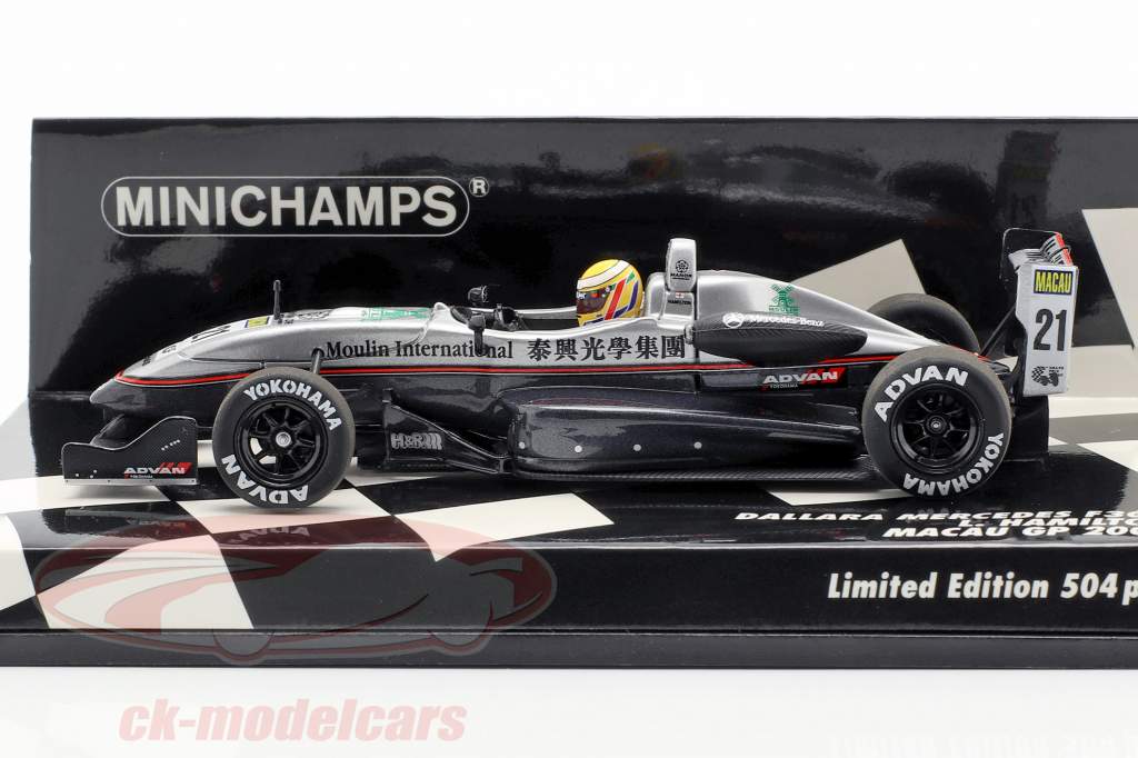 Lewis Hamilton Dallara F302 #21 Pole Position Macau GP 2004 1:43 Minichamps