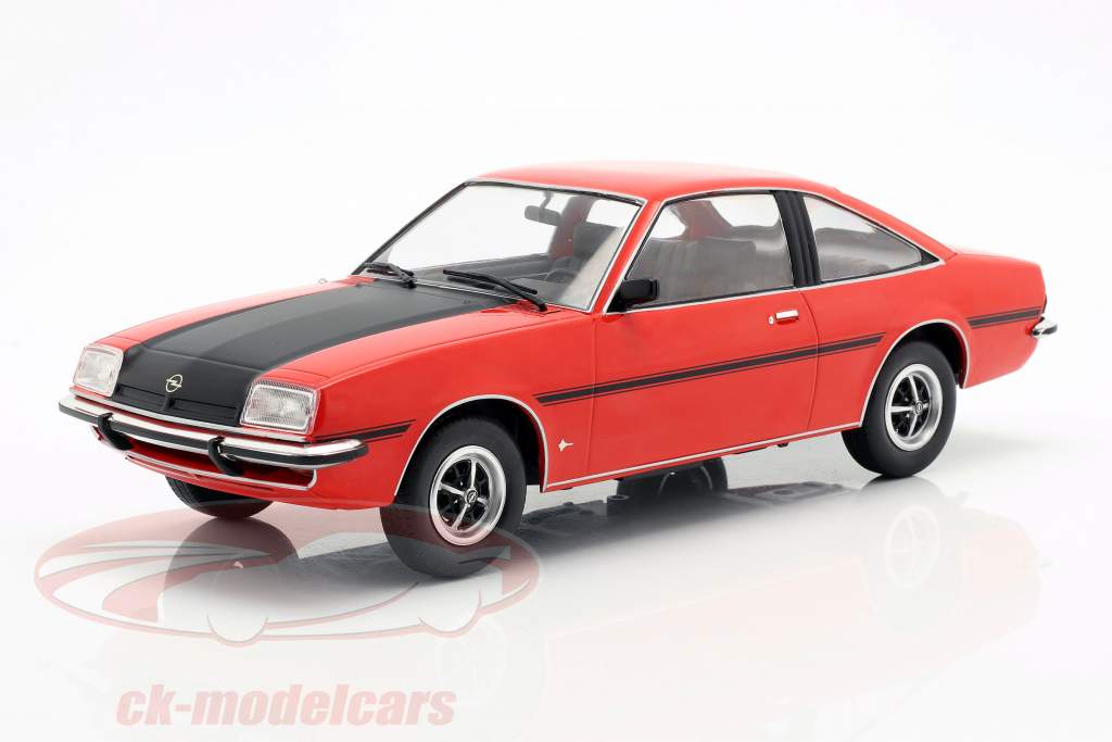 Opel Manta B SR Año de construcción 1975 rojo / negro mate 1:18 ModelCar Group