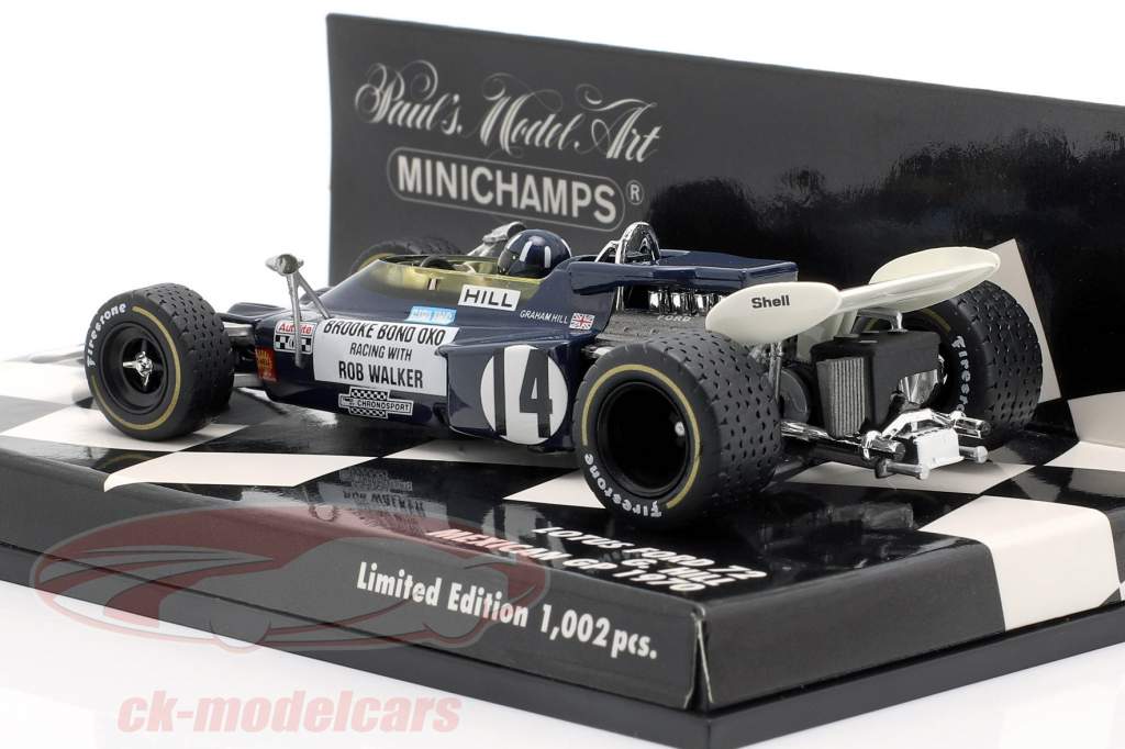 Graham Hill Lotus 72 #14 México GP Formula 1 1970 1:43 Minichamps