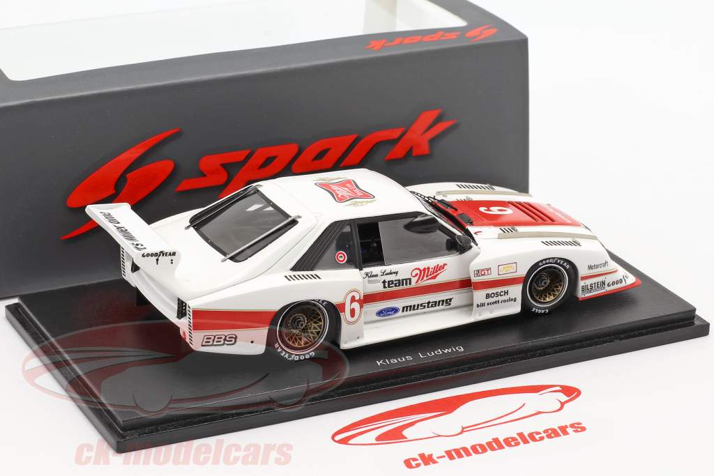 Ford Mustang Zakspeed #6 winnaar 200km Brainerd 1981 Klaus Ludwig 1:43 Spark