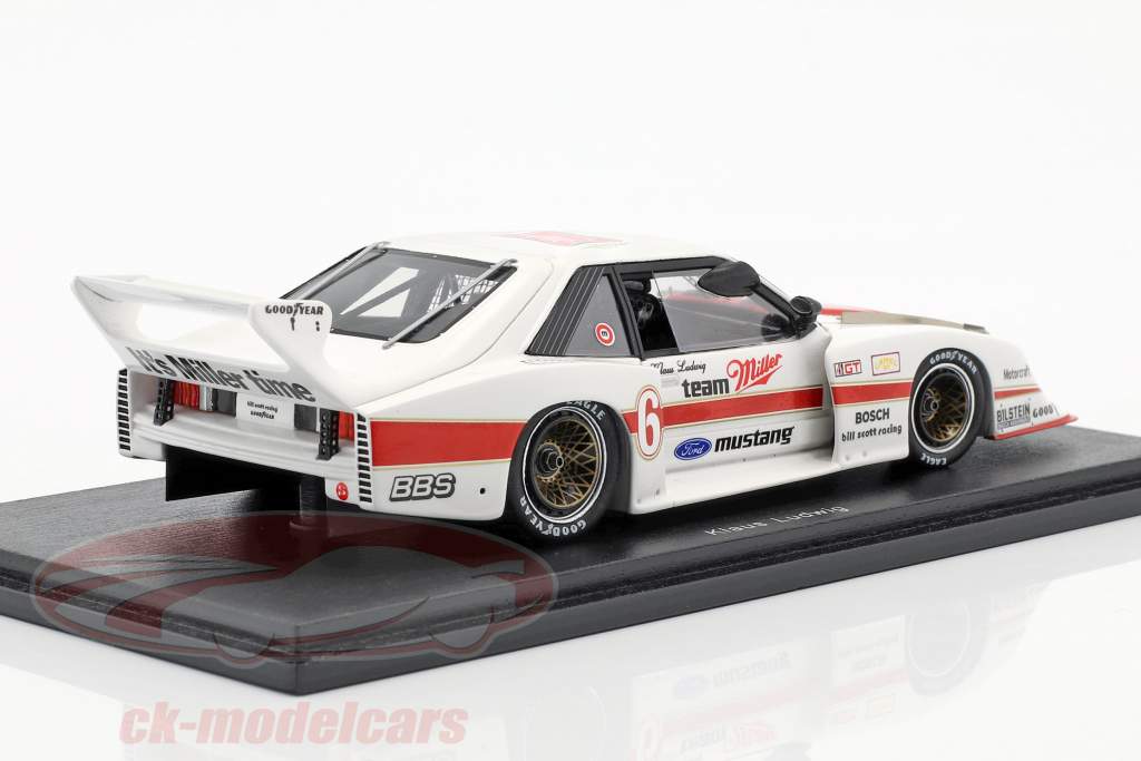 Ford Mustang Zakspeed #6 胜利者 200km Brainerd 1981 Klaus Ludwig 1:43 Spark
