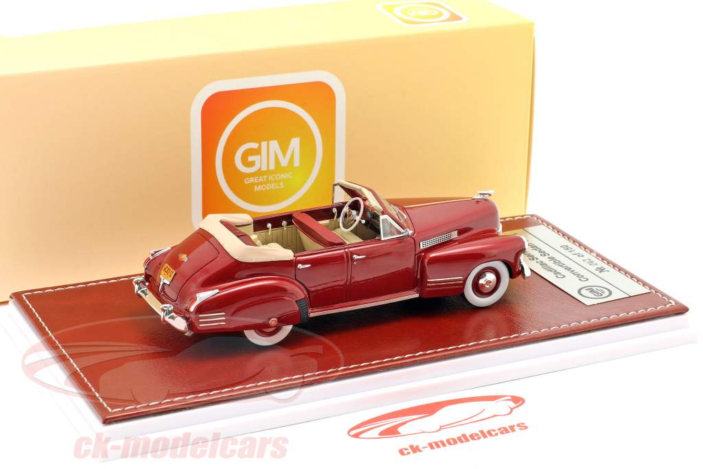 Cadillac Series 62 Cabriolet Sedan Open Top 1941 rødbrun metallisk 1:43 Great Iconic Models