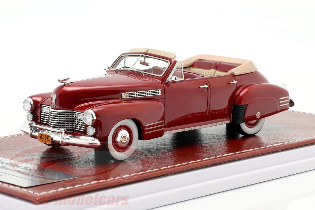 Cadillac Series 62 Cabriolet Sedan Open Top 1941 rødbrun metallisk 1:43 Great Iconic Models