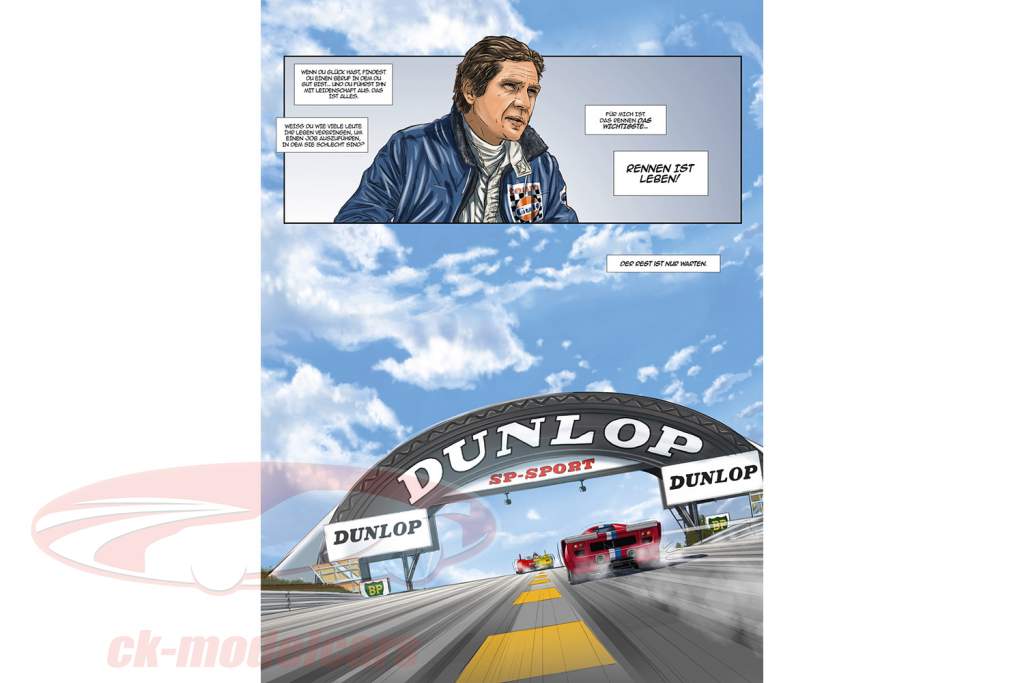 Comic-Set: Steve McQueen в LeMans + и Стив McQueen созданный LeMans / по Sandro Garbo