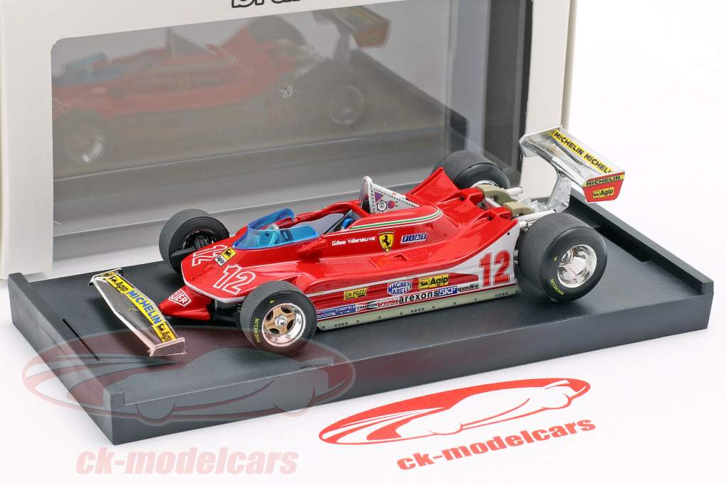 Gilles Villeneuve Ferrari 312T4 #12 2nd Frankreich GP Formel 1 1979 1:43 Brumm