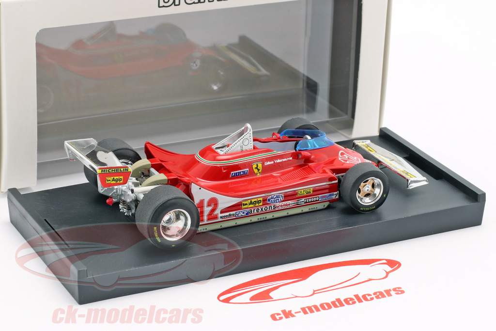 Gilles Villeneuve Ferrari 312T4 #12 2nd Frankreich GP Formel 1 1979 1:43 Brumm
