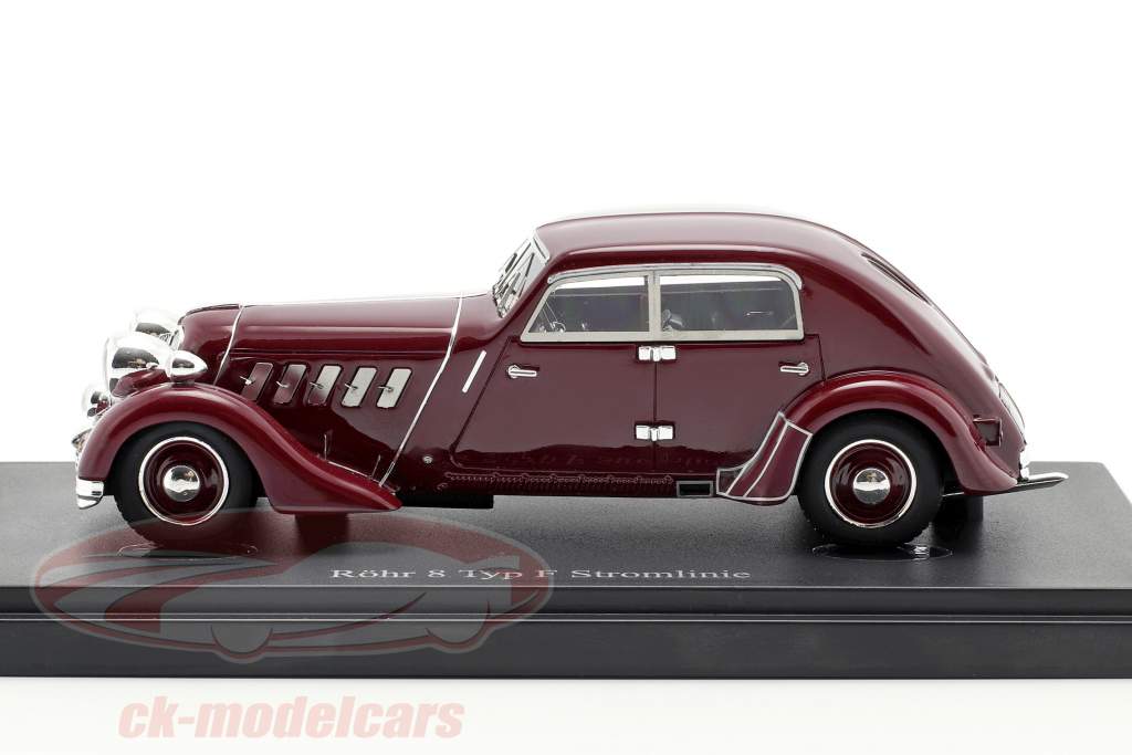 Röhr 8 Type F Streamline year 1932 dark red 1:43 AutoCult