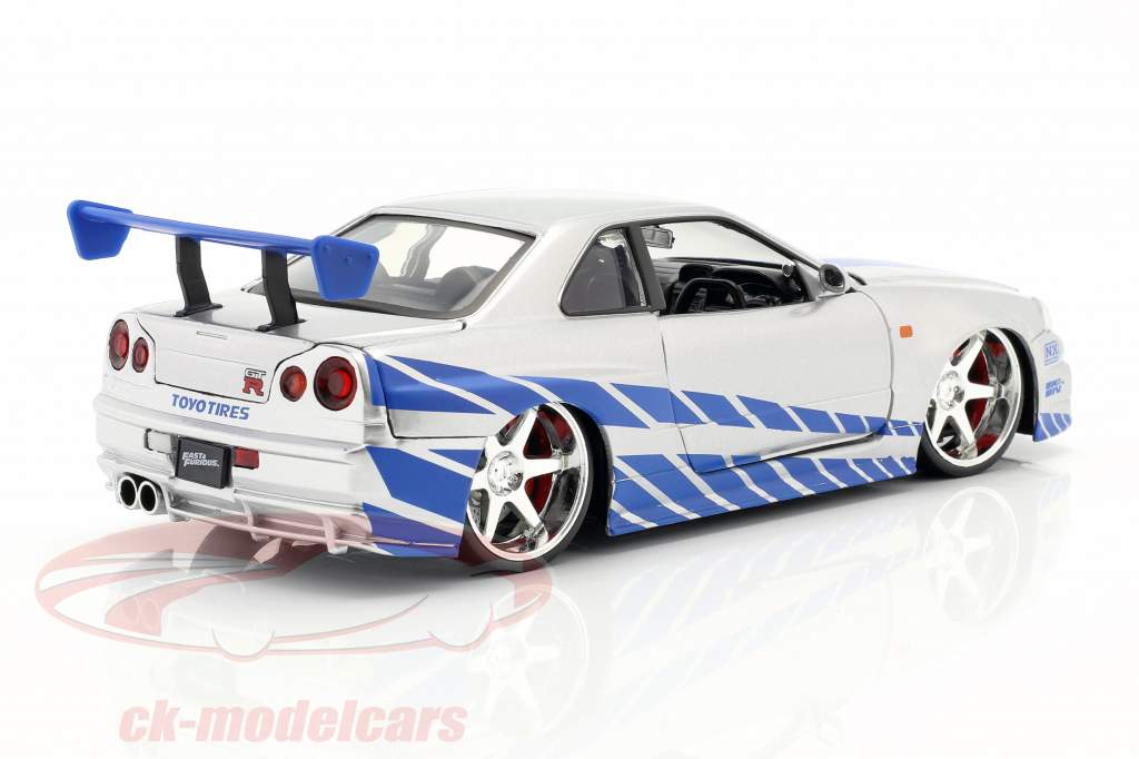 Brian's Nissan Skyline GT-R (R34) Filme 2 Fast 2 Furious 2003 1:24 Jada Toys