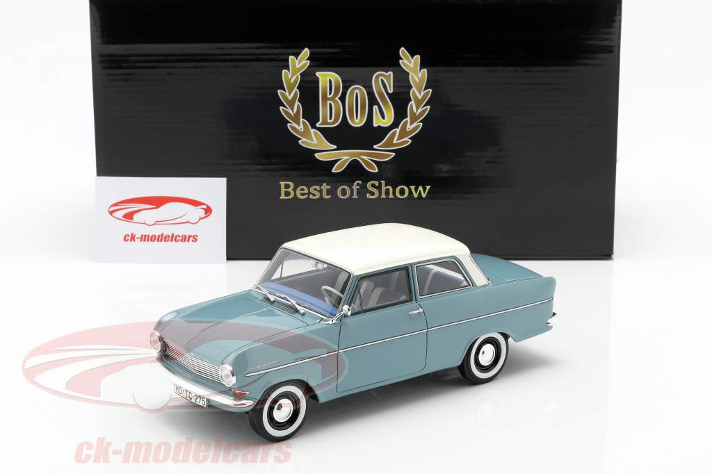 欧宝 Kadett 1962年 蓝/白色 1:18 BoS-Models