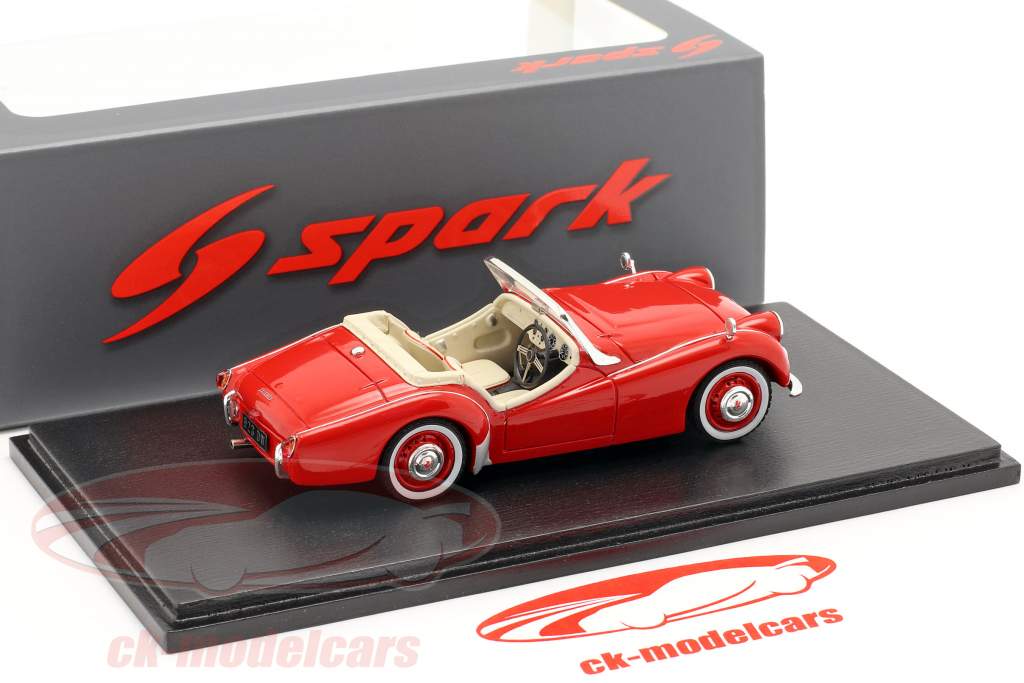 Triumph TR2 año de construcción 1954 rojo 1:43 Spark