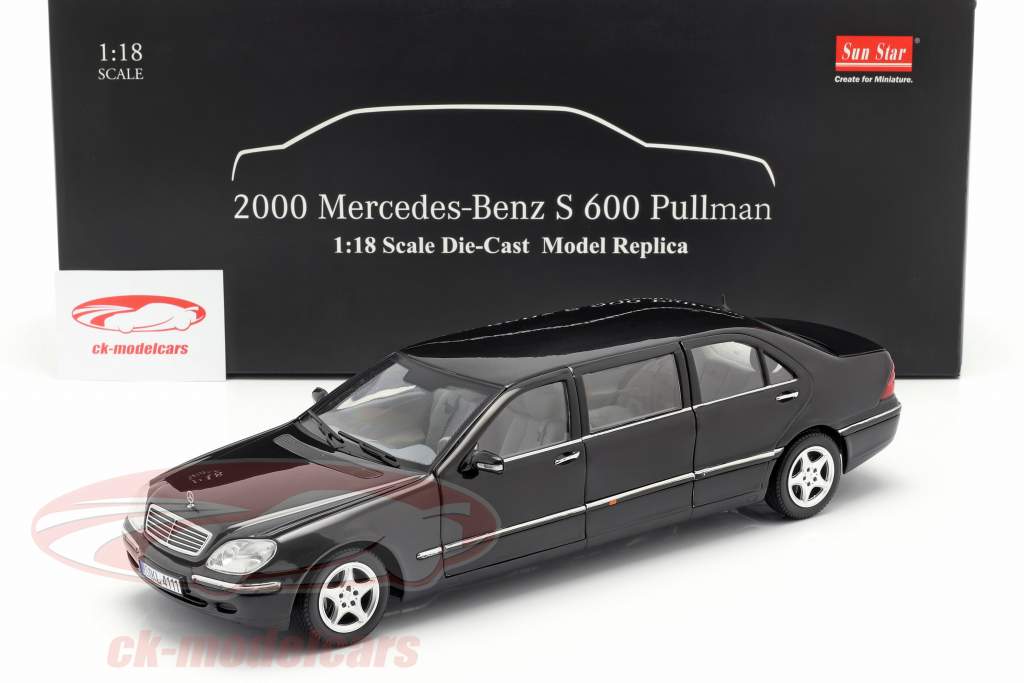 Mercedes-Benz Pullman S-Class année 2000 noir 1:18 SunStar