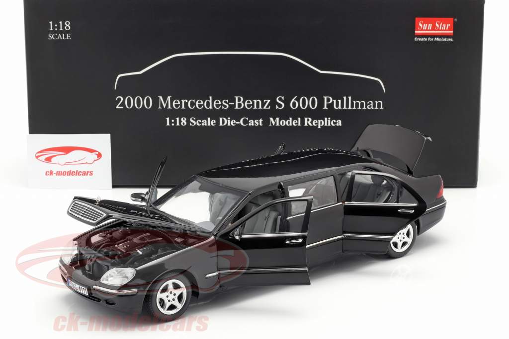 Mercedes-Benz Pullman S-Class année 2000 noir 1:18 SunStar