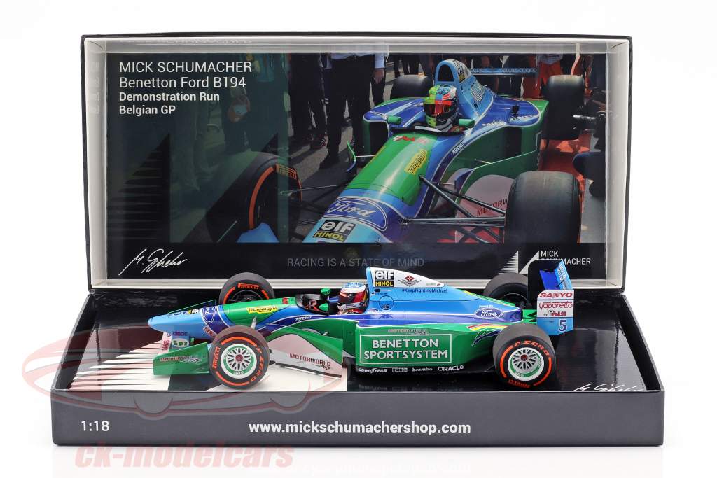 Mick Schumacher Benetton B194 #5 Demo Run GP Spa formula 1 2017 1:18 Minichamps