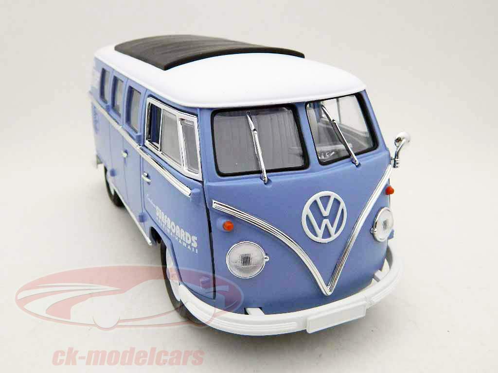 大众 大众 面包车 Costum 冲浪板 蓝色 1:18 绿光
