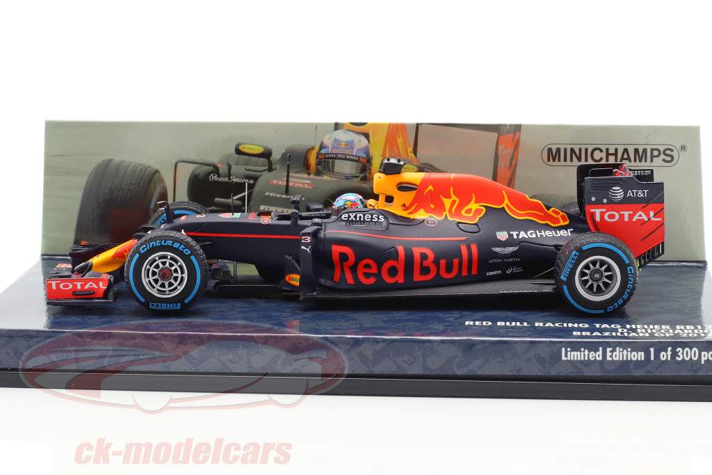 Daniel Ricciardo Red Bull RB12 #3 Brazilië GP formule 1 2016 1:43 Minichamps