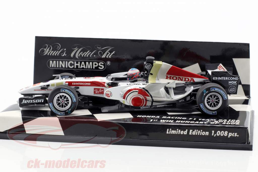 Jenson Button Honda RA106 #12 vincitore Ungheria GP formula 1 2006 1:43 Minichamps