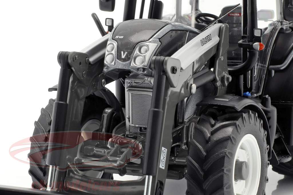 Valtra N123 Traktor mit Frontlader grau metallic / schwarz 1:32 Wiking