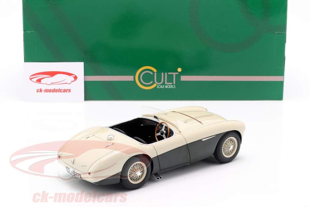 Austin Healey 100S year 1955 cream white / green 1:18 Cult Scale