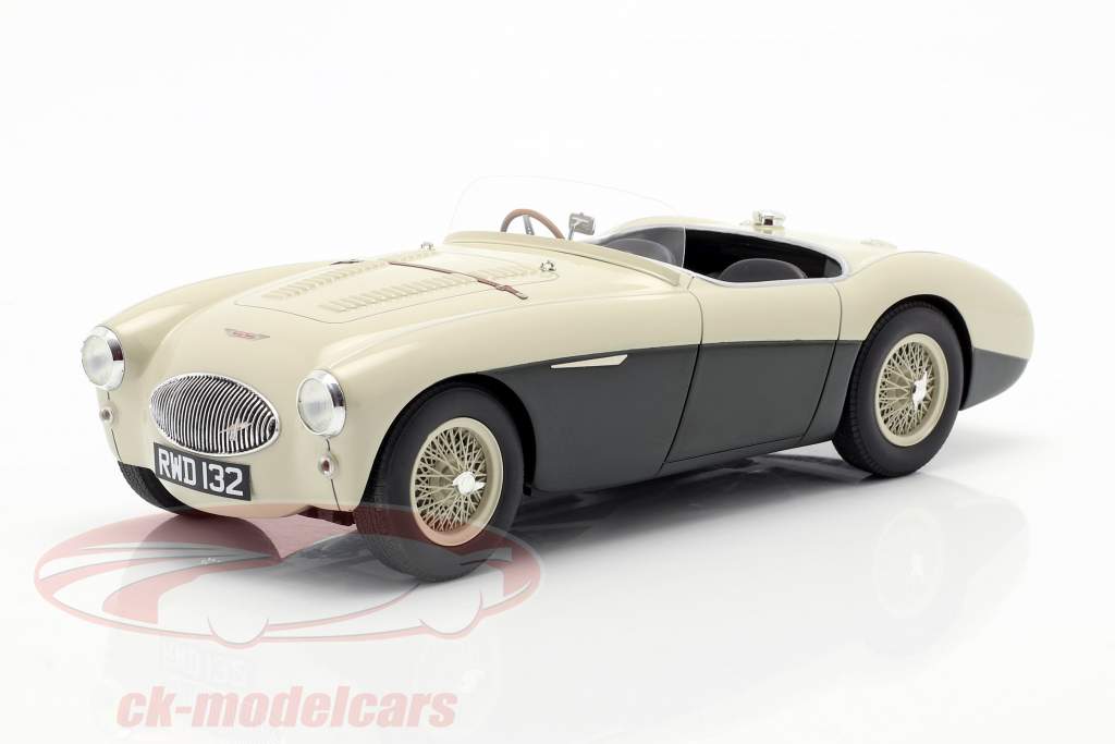 Austin Healey 100S année de construction 1955 crème blanc / vert 1:18 Cult Scale
