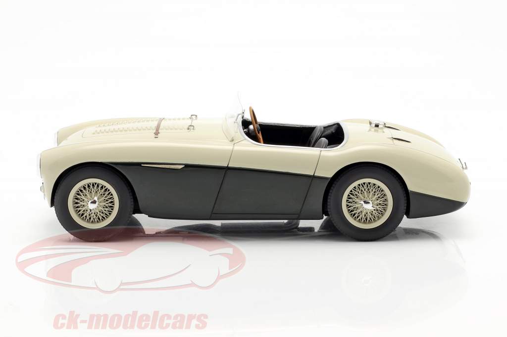 Austin Healey 100S year 1955 cream white / green 1:18 Cult Scale