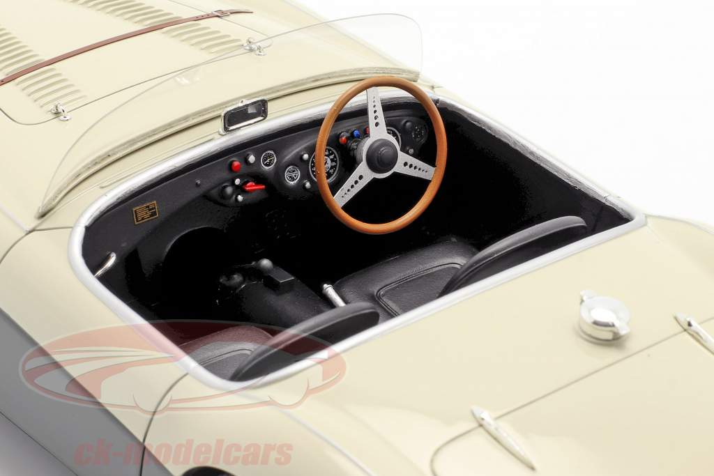 Austin Healey 100S année de construction 1955 crème blanc / vert 1:18 Cult Scale