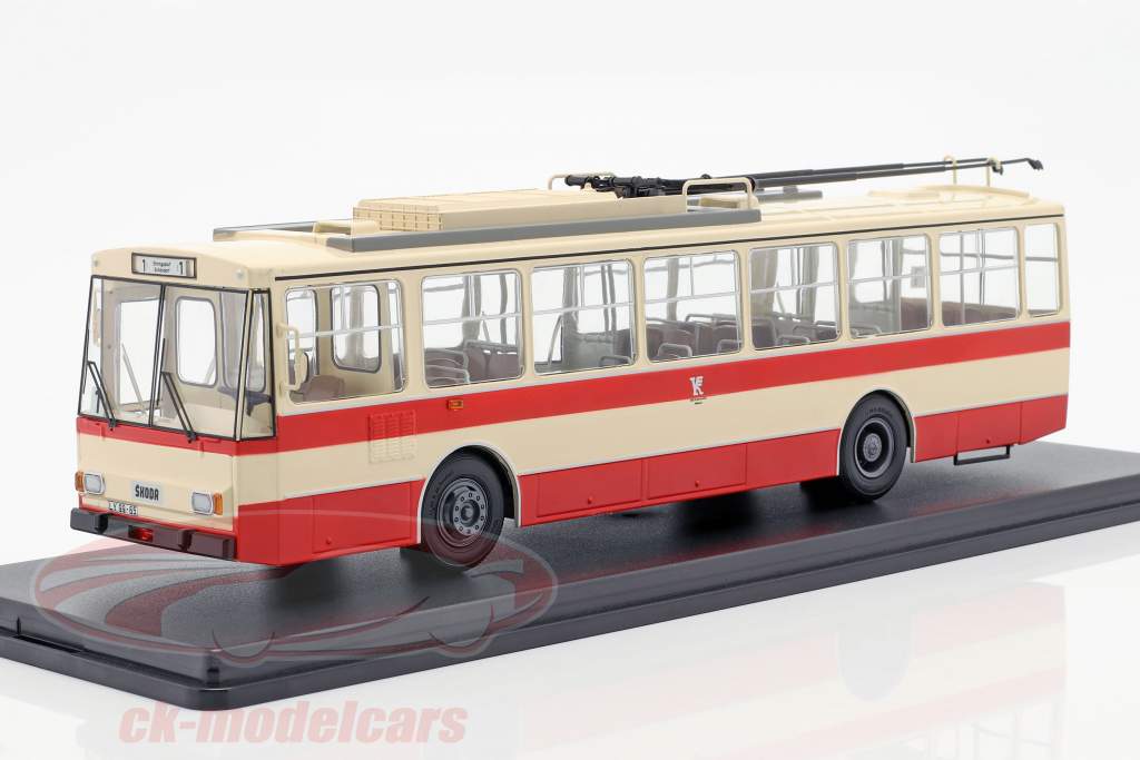 Skoda-14TR O-Bus Weimar bege / vermelho 1:43 Premium ClassiXXS